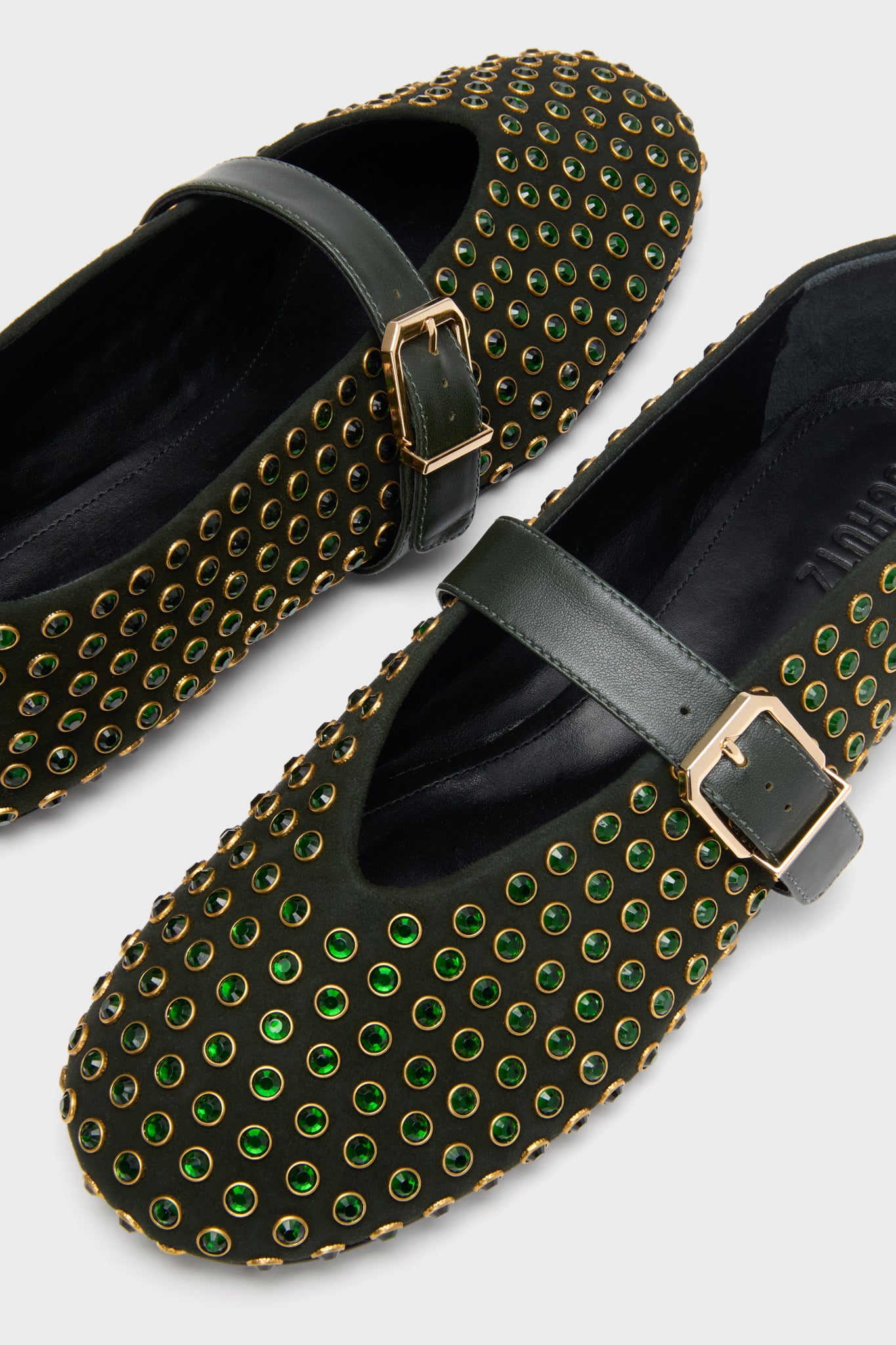 Garden Green Eliza Shine Flats