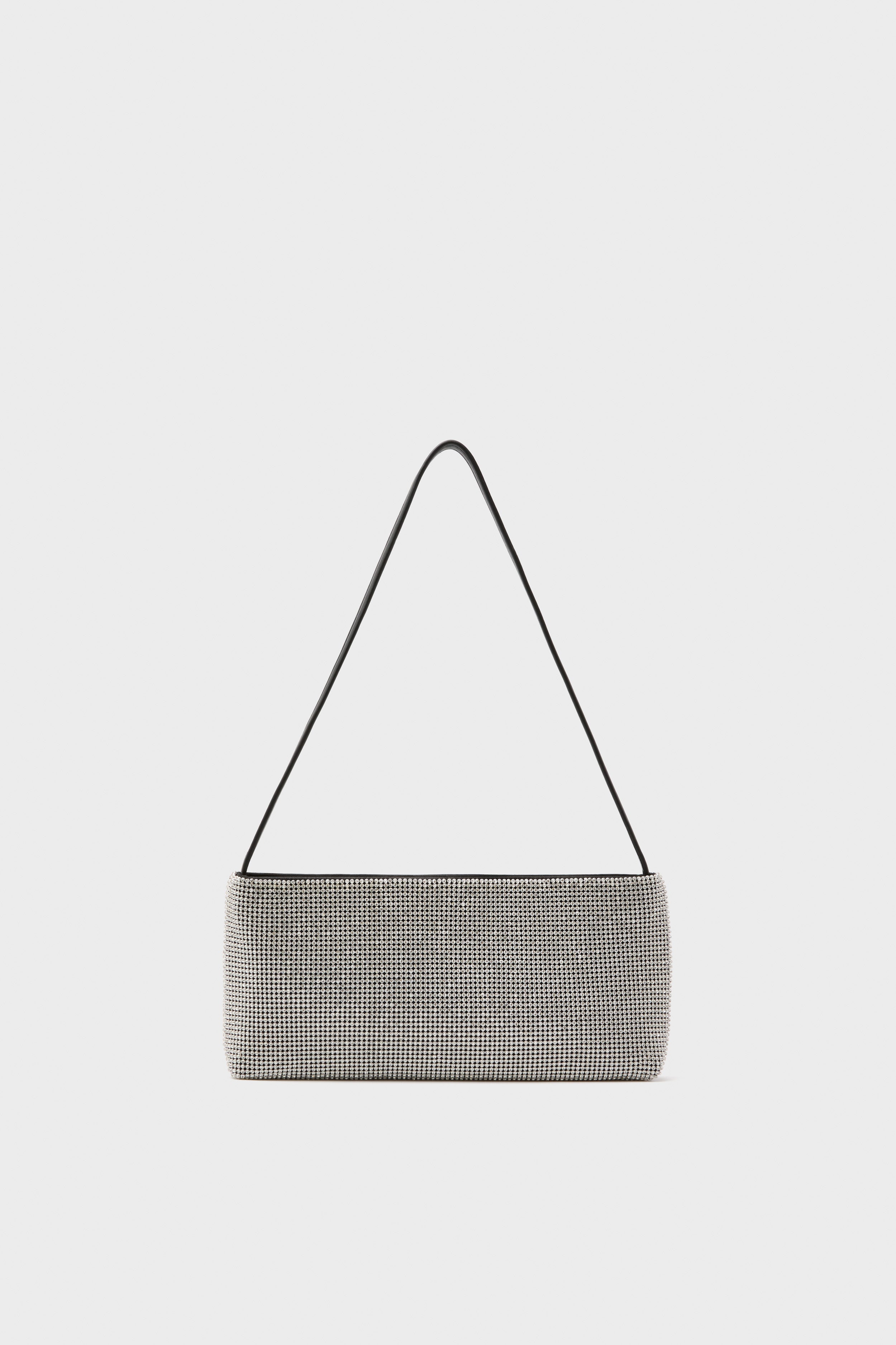 Silver Diamante Sophia Shoulder Bag