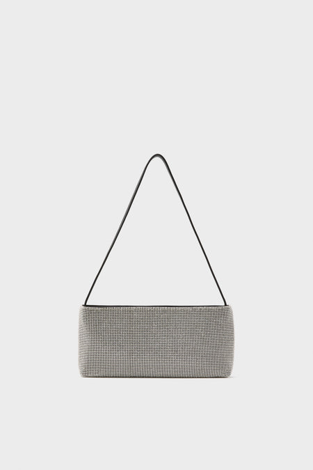 Silver Diamante Sophia Shoulder Bag