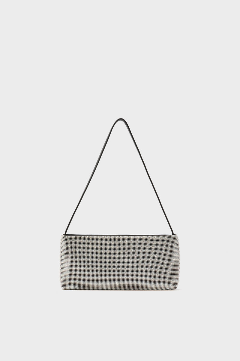 Silver Diamante Sophia Shoulder Bag