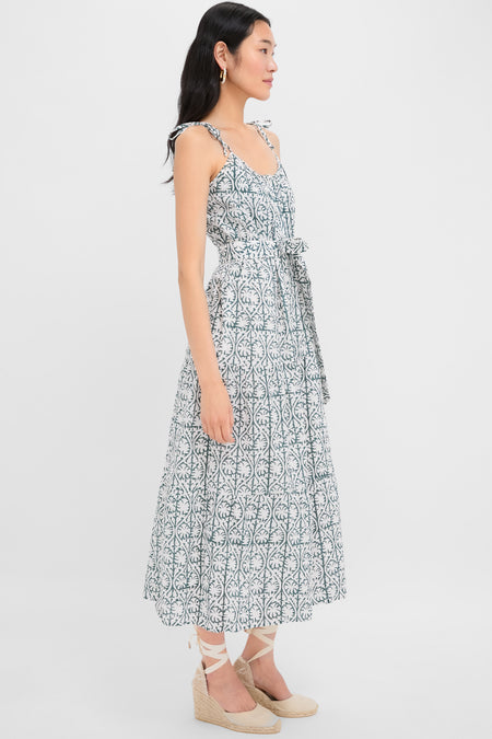 Etoile Vine Forest Organic India Button Front Sundress 2