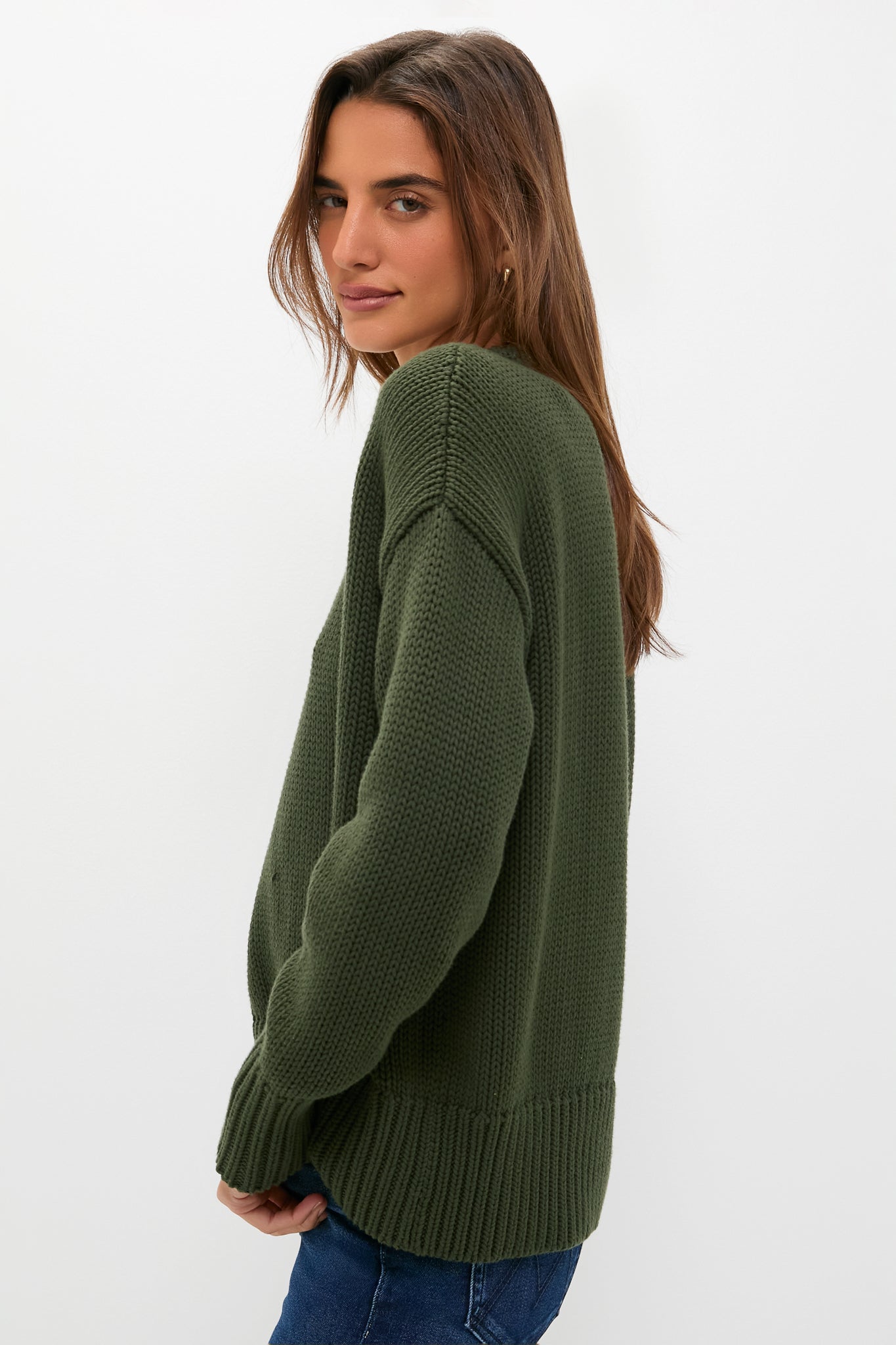 Hunter Green Cotton Cliff Crewneck Sweater | Tuckernuck Hunter Green Cotton Cliff Crewneck Sweater | Tuckernuck