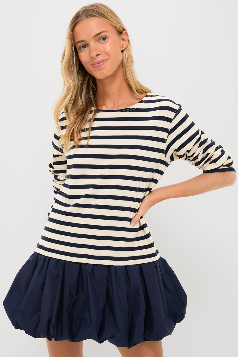 Multi Athena Solid Combo T-Shirt Bubble Dress