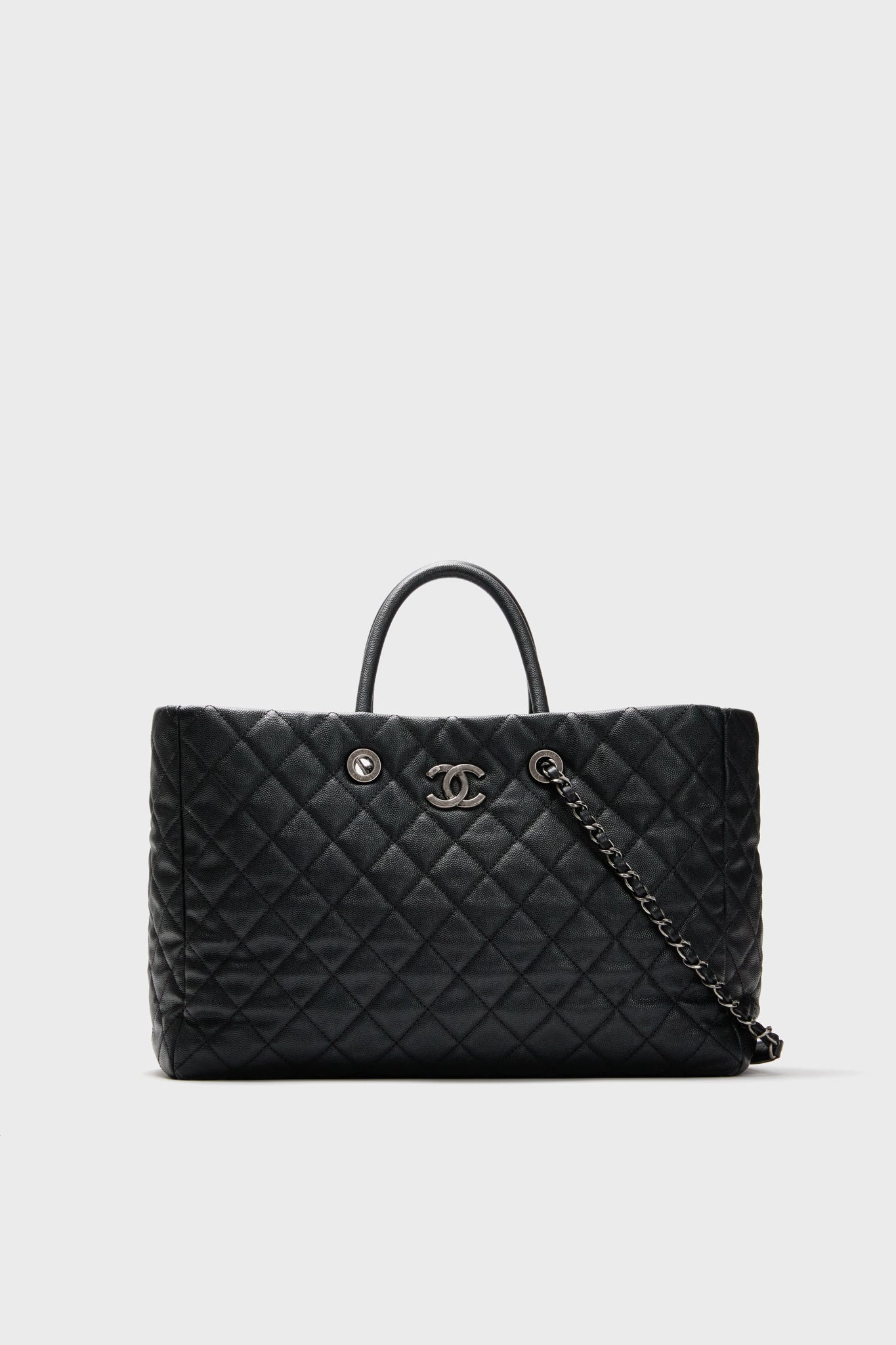 CHANEL Black Caviar Coco Allure Shopping Tote