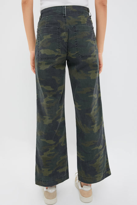 Zara Mid Rise Camouflage Jeans Camo Sailor Pant ASKK NY