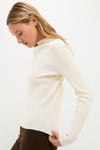 Cream Ribbed Holden Turtleneck