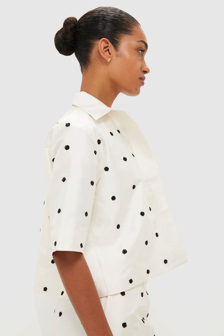 Ivory Polka Dot Daphne Shirt