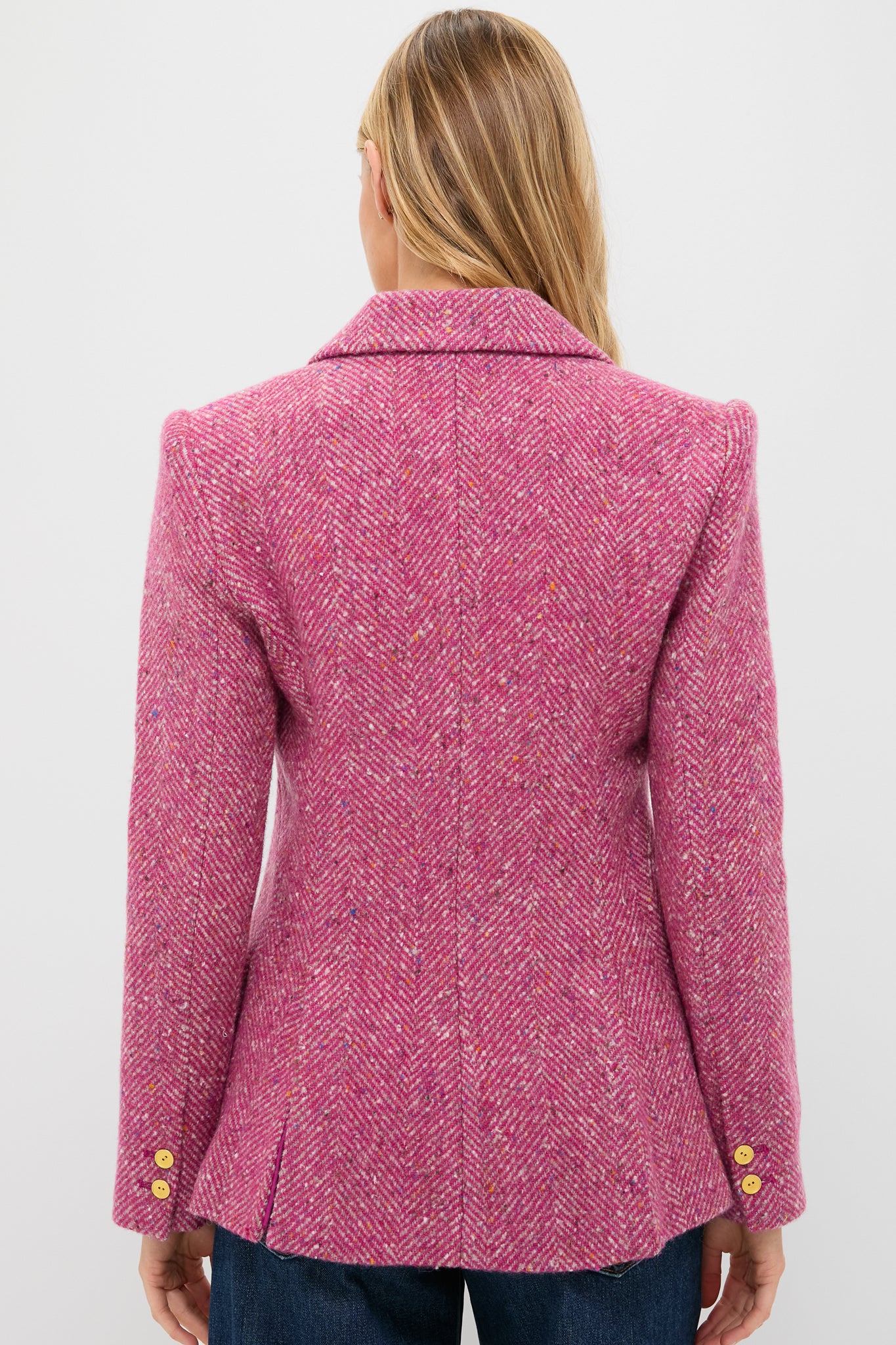 ジャケット・アウター L'AGENCE Multi tweed Blazer in Red/Pink L'AGENCE Multi tweed Blazer in Red/Pink