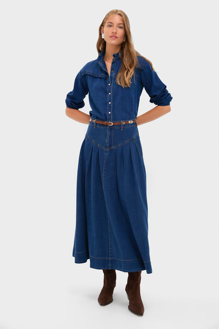 Denim Blue Pierce Button Down