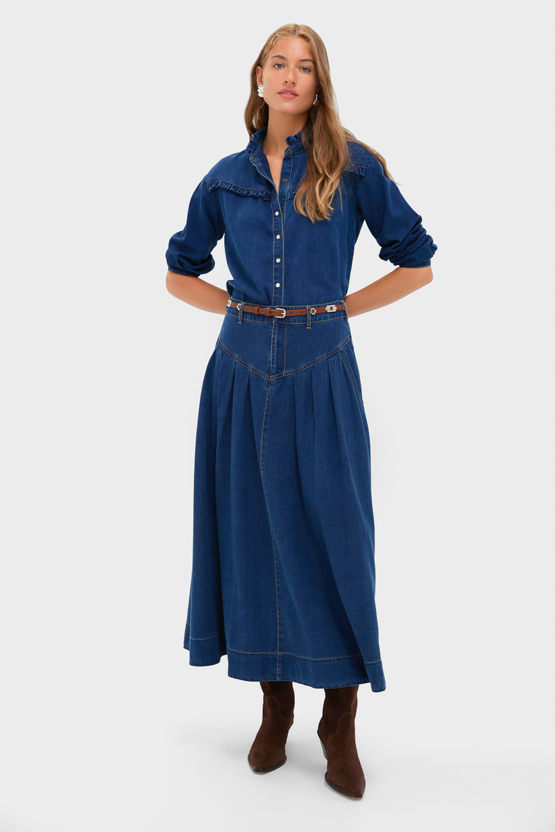 Denim Blue Pierce Button Down