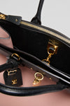 Louis Vuitton Magnolia Pink and Black Pebbled Calf Leather City Steamer MM