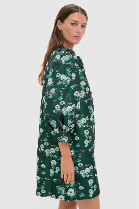Green Jacquard Samantha Dress