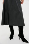 Black Leather Veronica Maxi Skirt