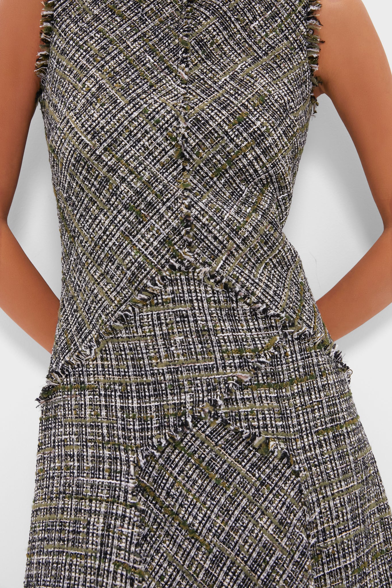 Dark Olive Sleeveless Midi Dress | ERDEM