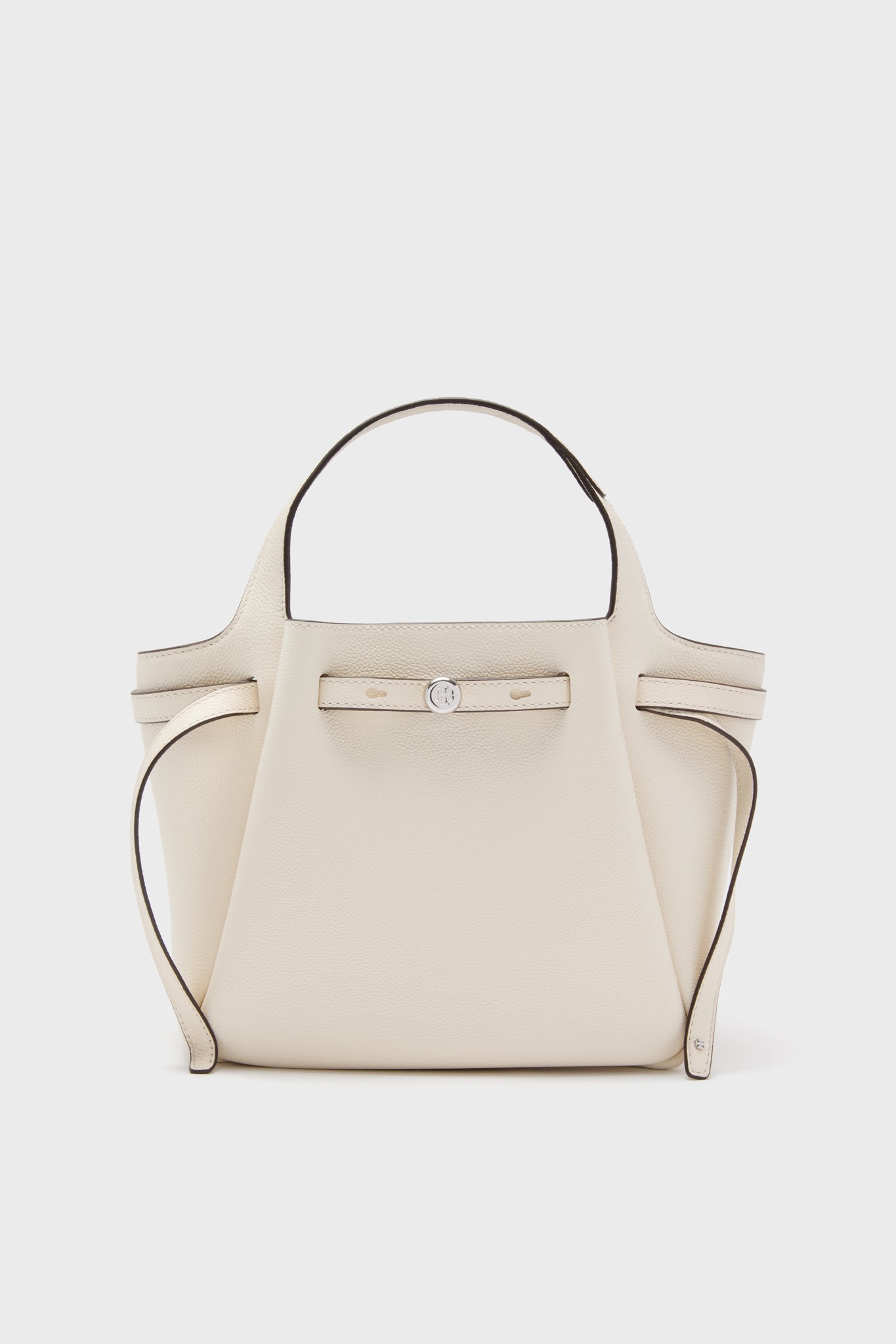 Light Cream Romy Pebbled Satchel