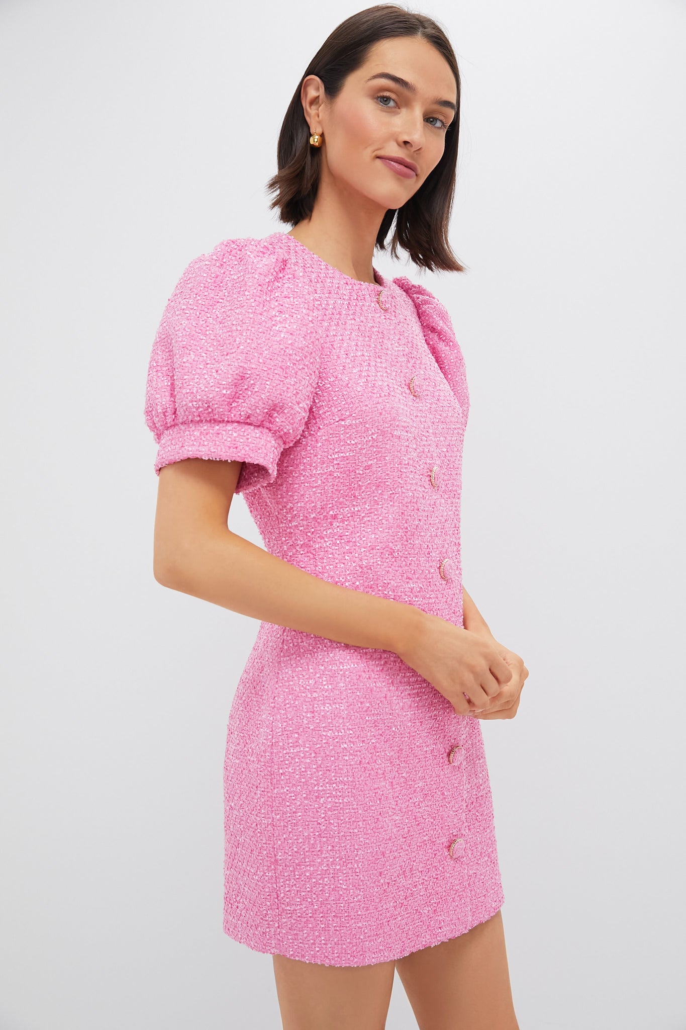 Pink Tweed Kit Mini Dress | Hyacinth House