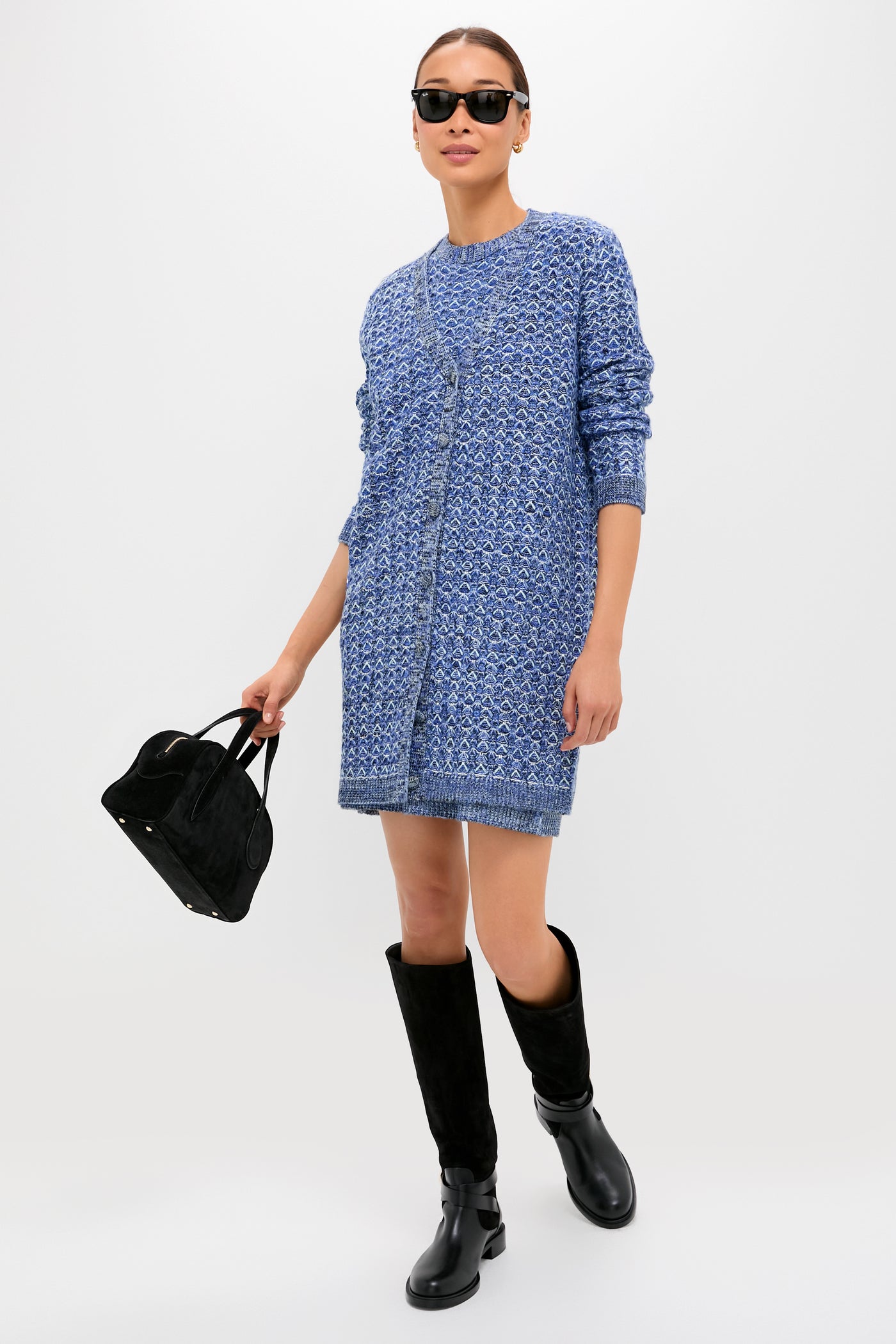 Tuckernuck Blue Knit Marie Dress Blue Combo / M