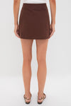 Chocolate Brown Cropped Glenn Skirt