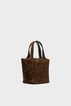 Leopard Pony Hair Mini Market Tote