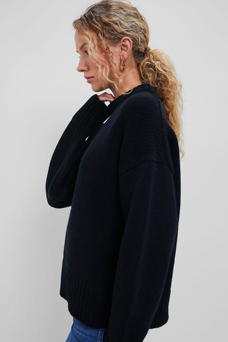 Sandstone Genevieve Cashmere Wool Blend Crewneck Sweater