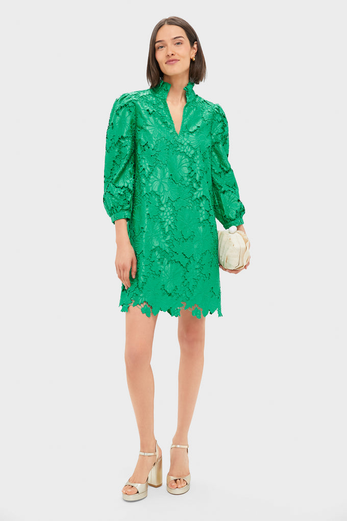 Kelly Green Lace Cath Dress | Pomander Place
