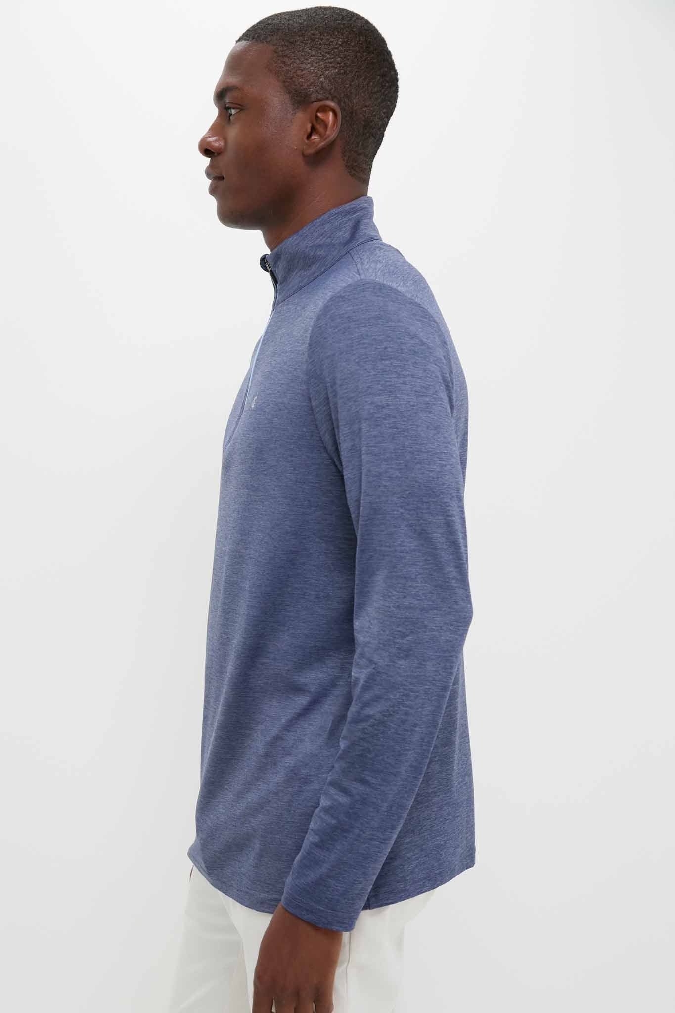Heathered Navy Featherweight Performance Pullover