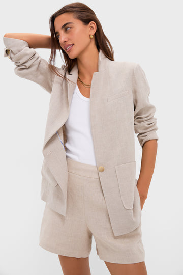 Tan Linen Carla Blazer