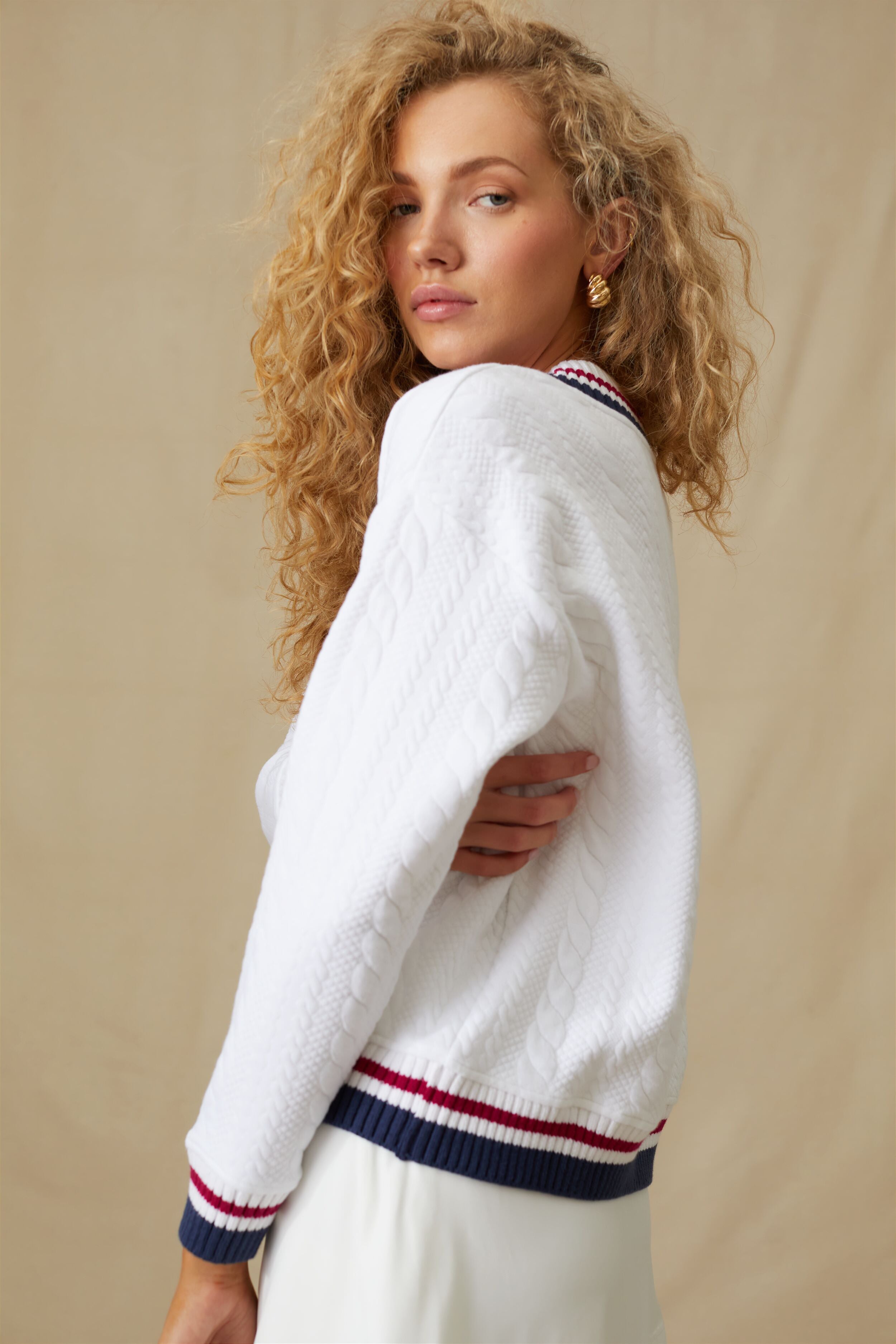 Americana Cable Turner Pullover