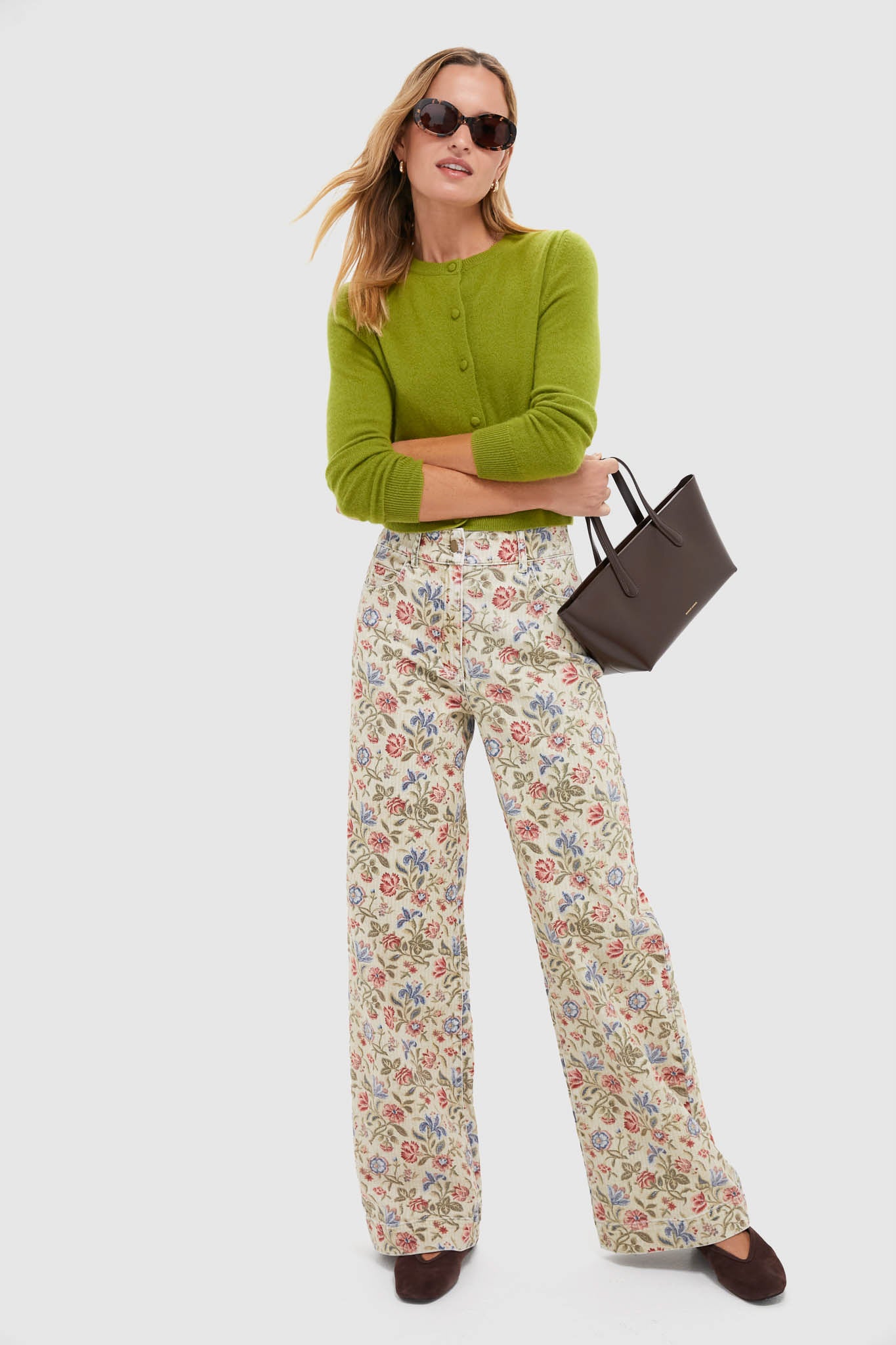 Dianthus Floral Denim Clara Pants
