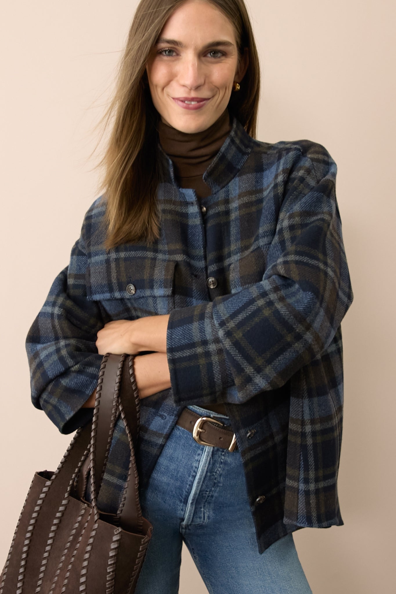 【希少】 TIGHTBOOTH WAVY PLAID JACKET ネイビー M Navy and Plaid Reversible Bonnie Jacket | Tuckernuck