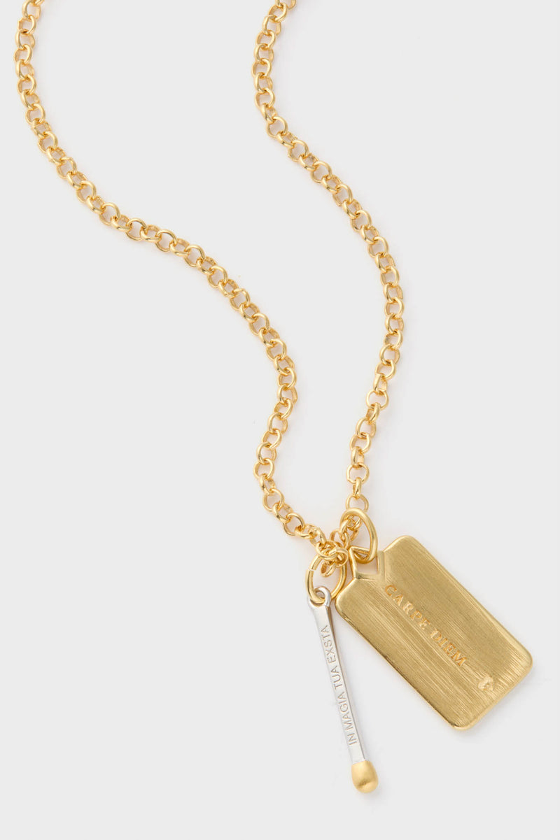 Gold Carpe Diem Necklace