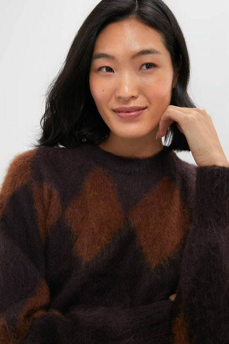 Deep Plum Bronco and Dark Umber Ezra Sweater