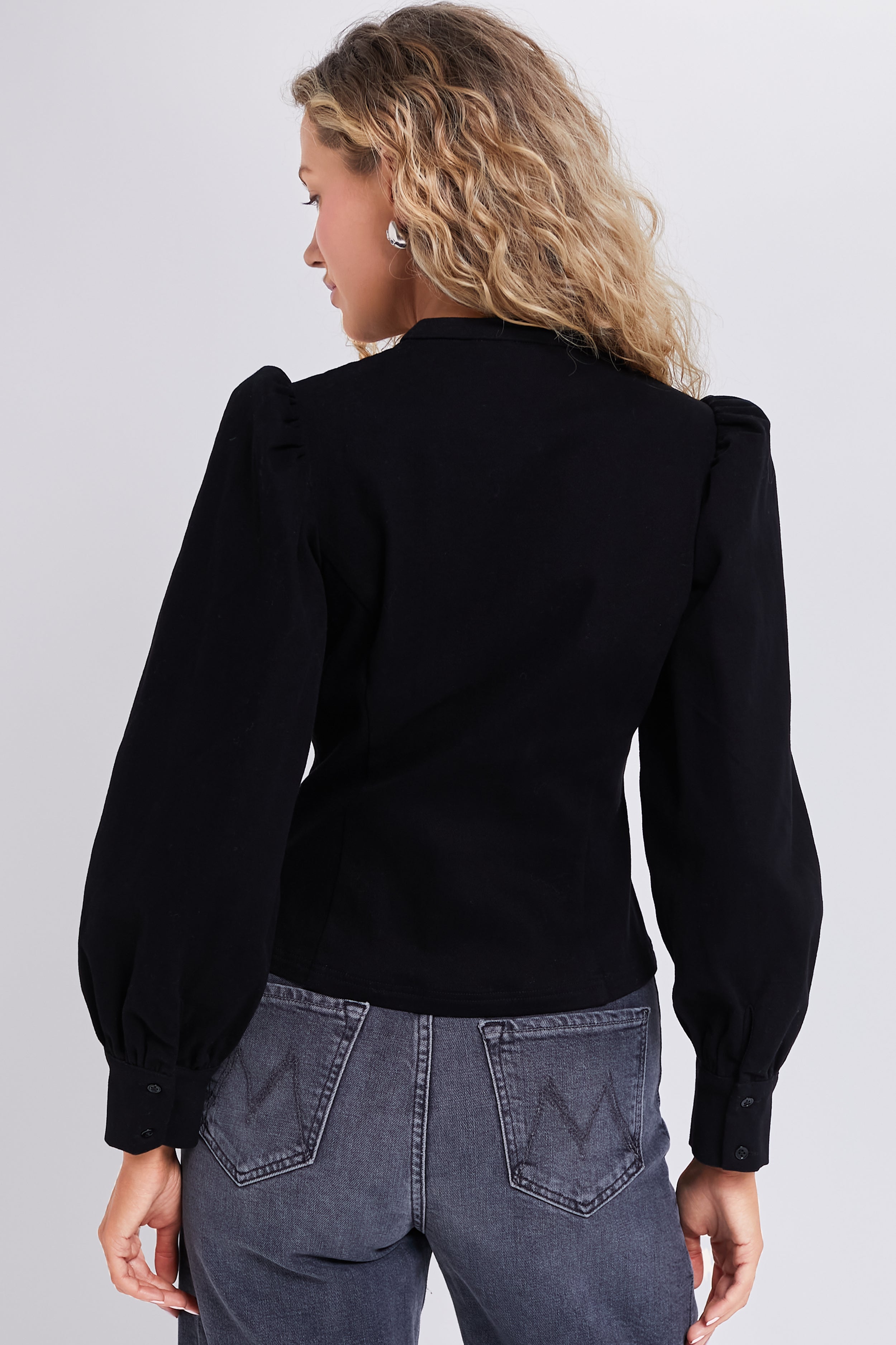 Paper Denim hot & Cloth Albee Blouse Black Medium NWT $358