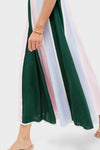 Pink, Green & Blue Striped Baxter Maxi Dress