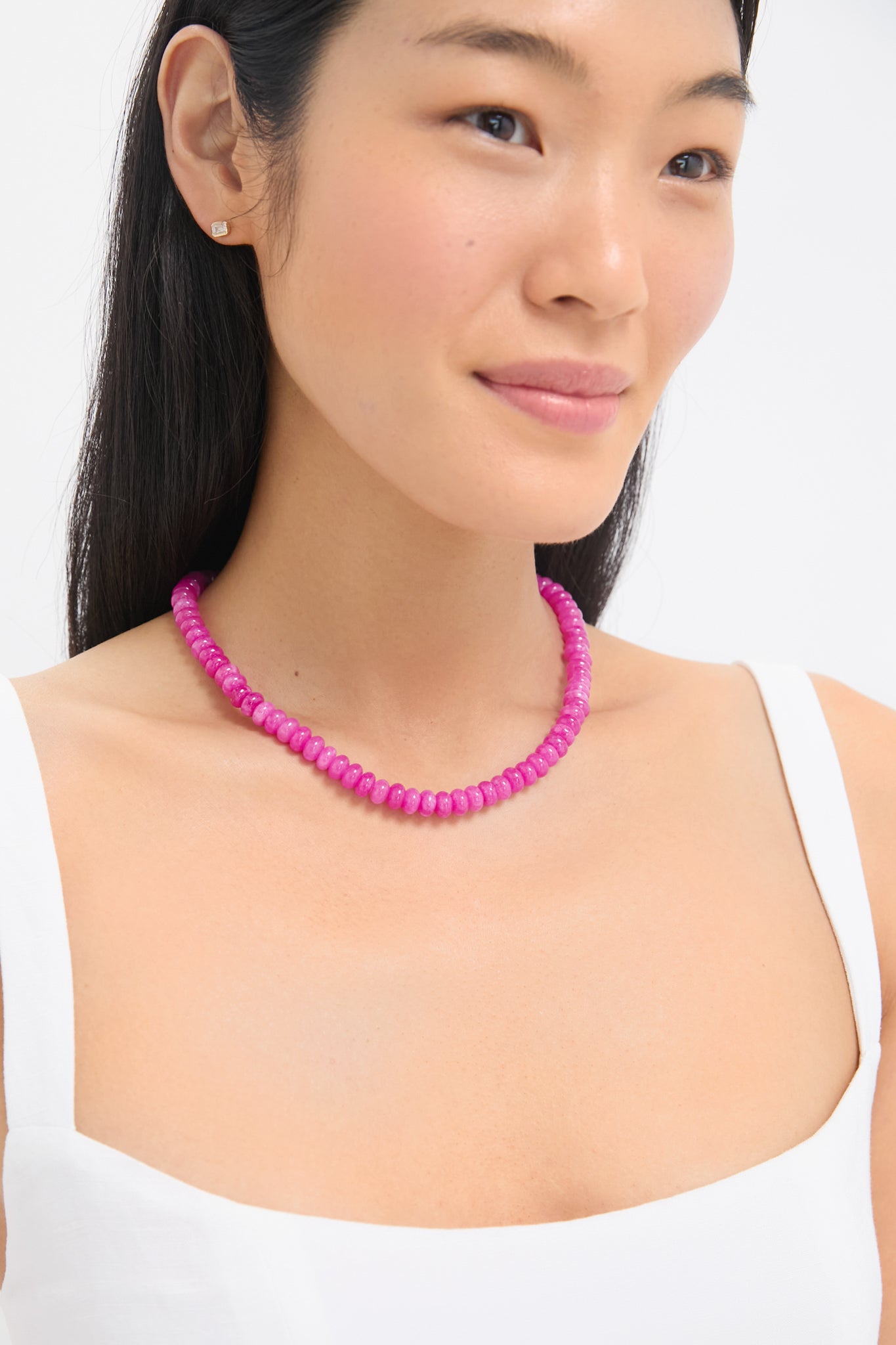Raspberry Angelite Candy Necklace