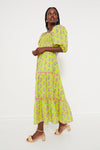 Lime Hibiscus Jodphur Dress