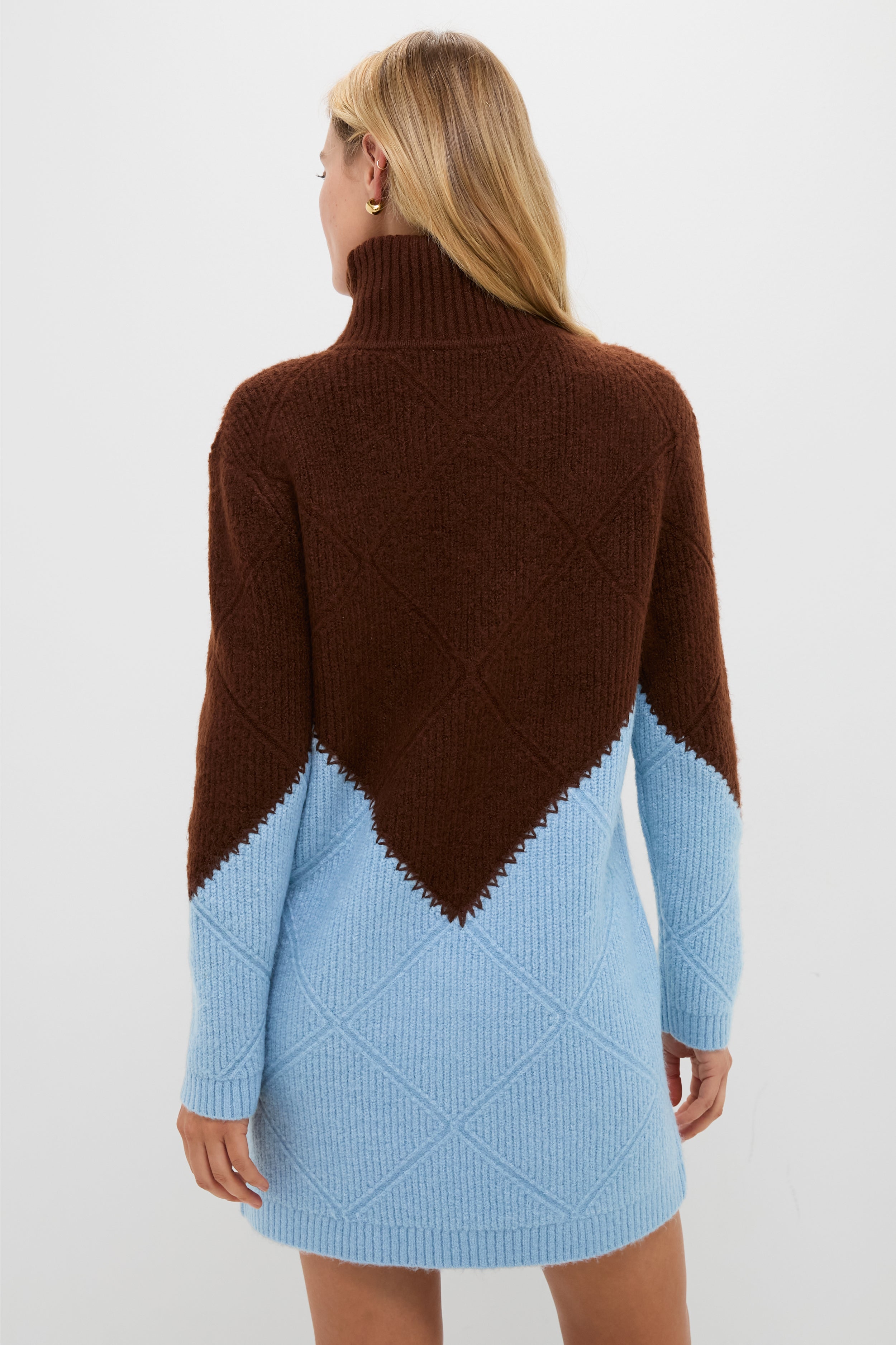 Ice & Chocolate Diamond Demi Sweater Dress | Hyacinth House