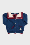 Mariner Collar Cardigan in Navy