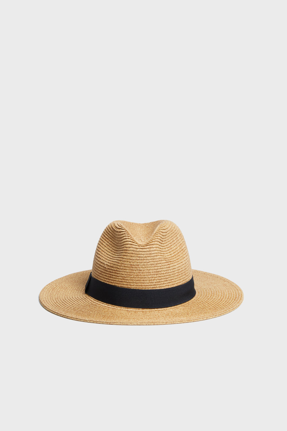 The Toucan Hats Black Wide Brim Sun Hat is a stylish straw fedora with a black band, ideal for sunny days.