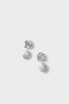 Silver Coin Reflection Earrings