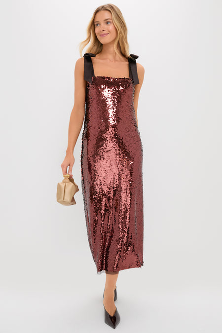 Radiant Bronze Sequin Roxy Dress
