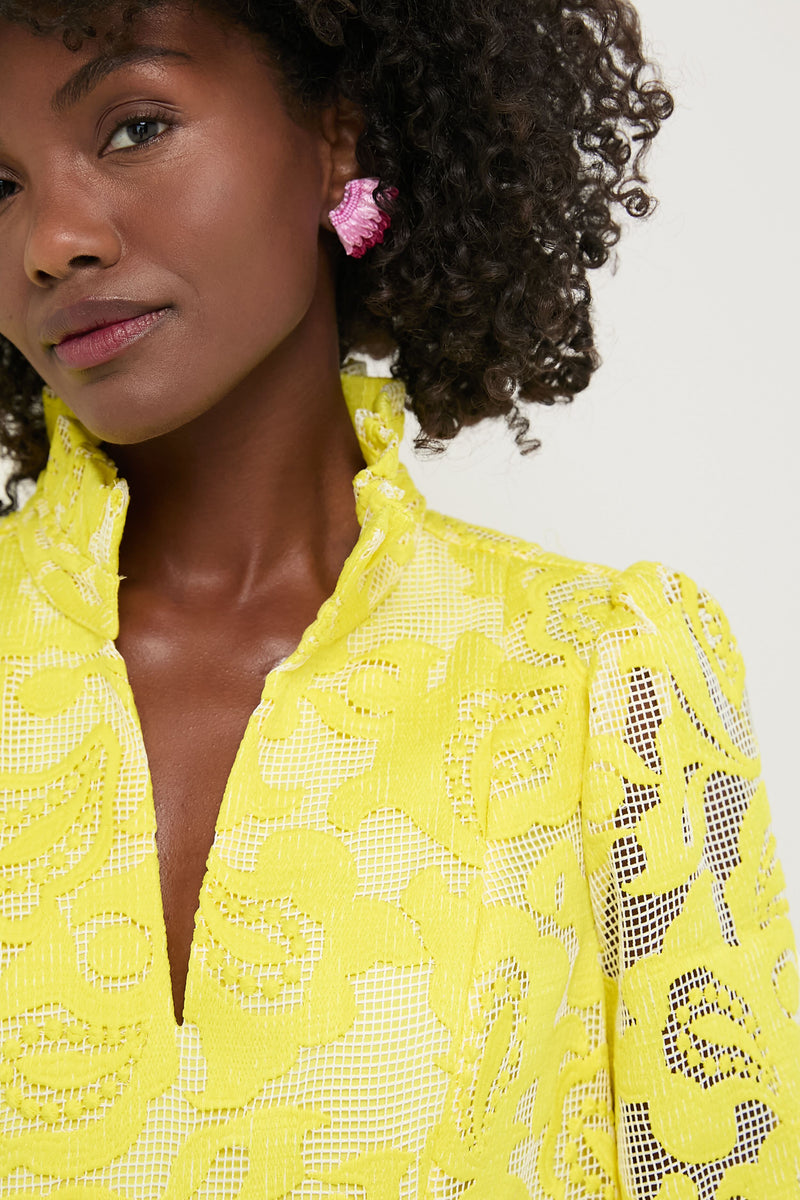 Pink All Raffia Mini Madeline Earrings