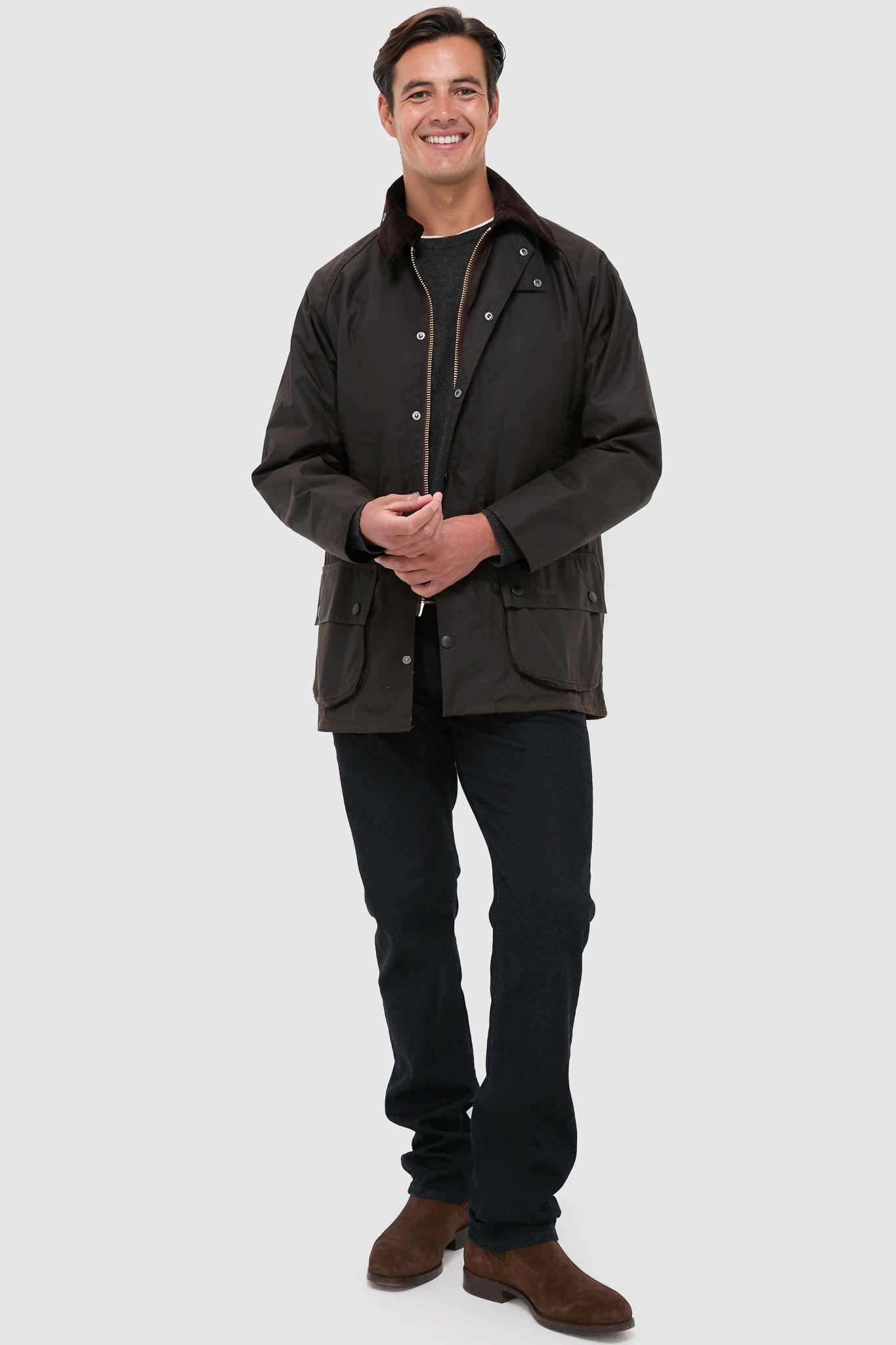 Men's Olive Beaufort Wax Jacket