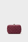 Burgundy Haven Woven Clutch
