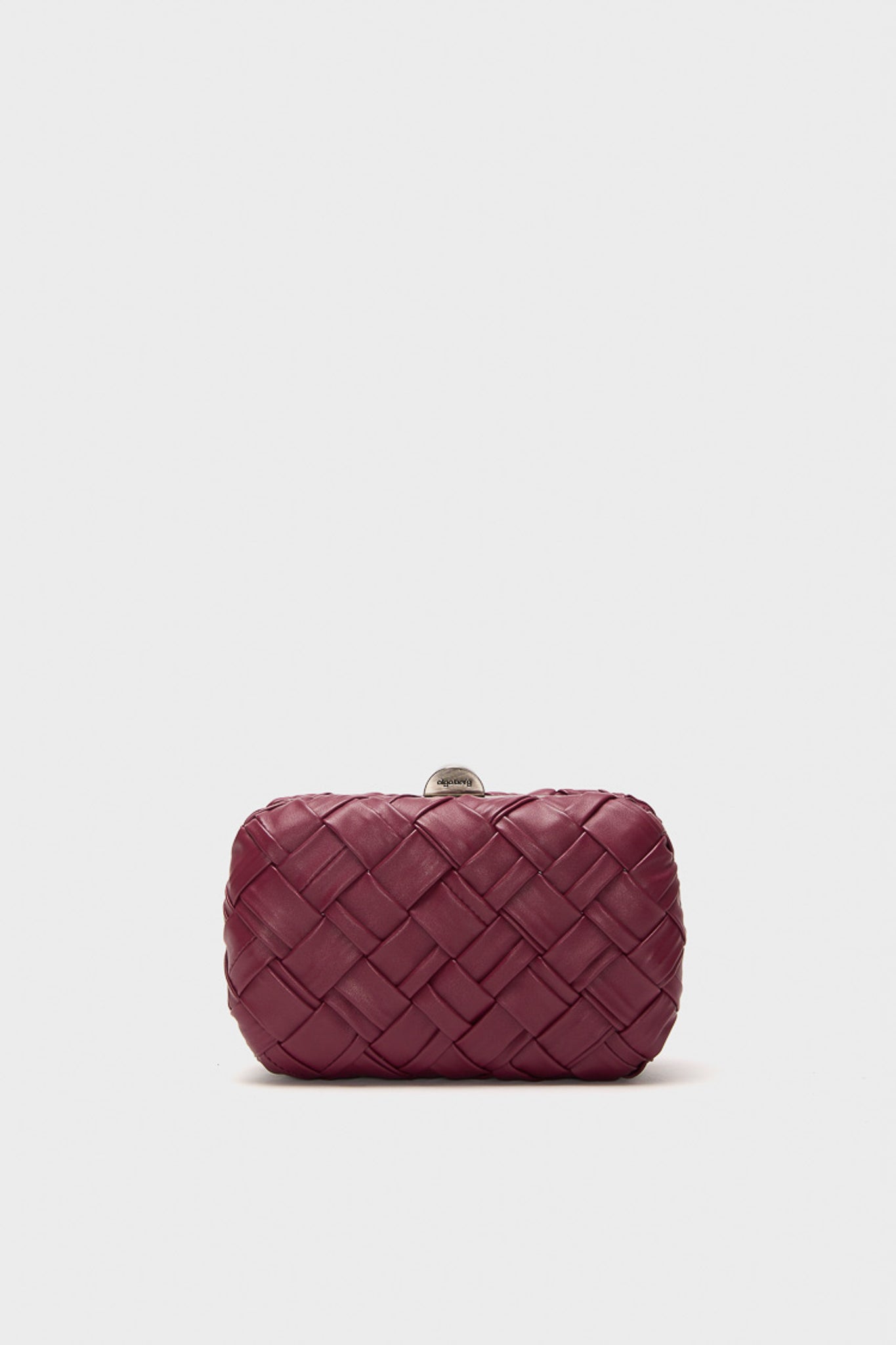 Burgundy Haven Woven Clutch