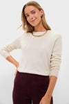 Ivory Cashmere Crewneck Sweater