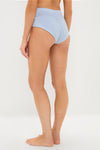 Classic Blue Stripe High Rise Bikini Bottom
