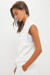 Ivory Marl Vicky Button Gilet
