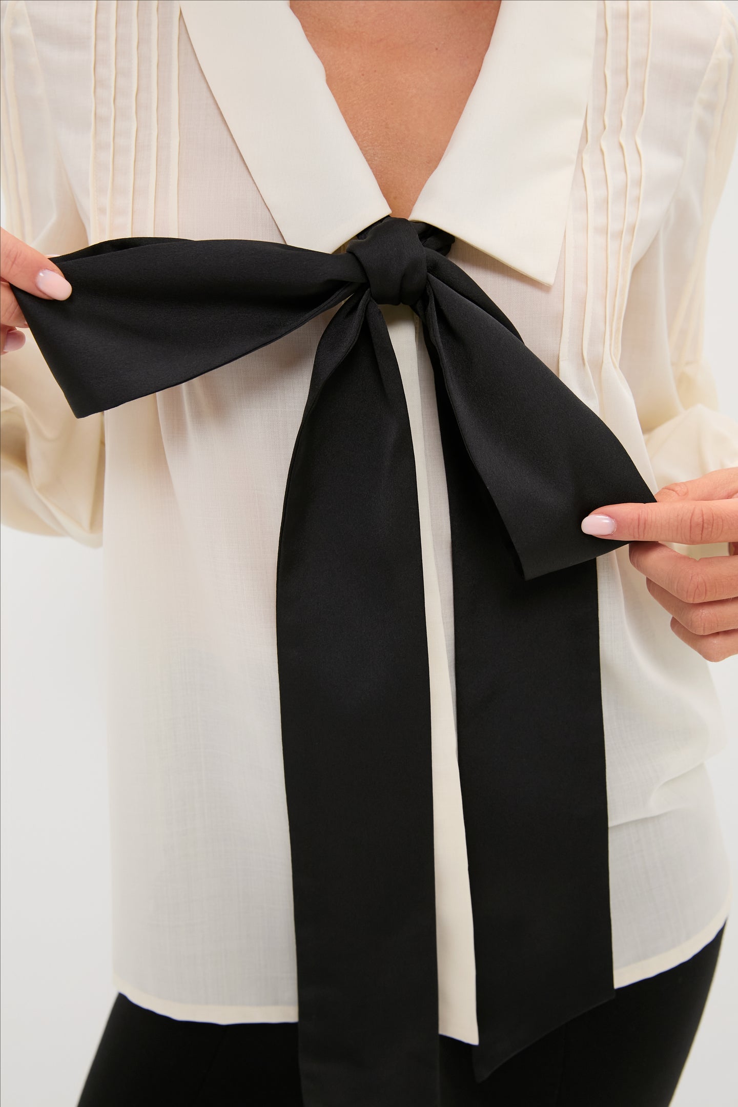 Sheer Bow Bessie Blouse