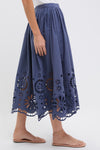 Vintage Blue The Super Bloom Eyelet Skirt